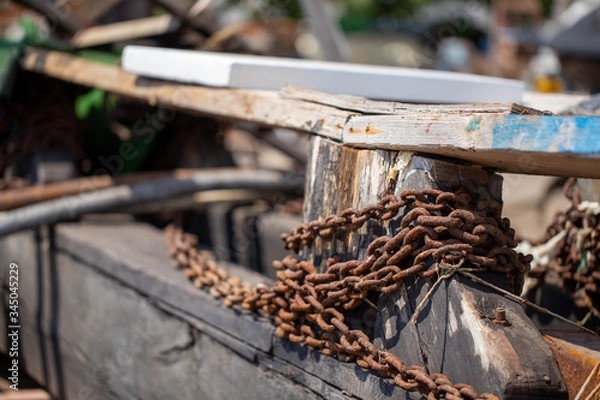Obraz old fishing chain 