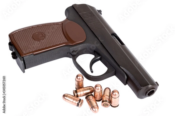 Fototapeta Gun with ammunition