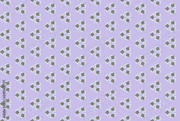 Fototapeta Periwinkle, lilac and gray abstract background. template with geometric design. symmetric geometric ornaments in shape of triangles. texture for greeting card, textile, fabric, tile
