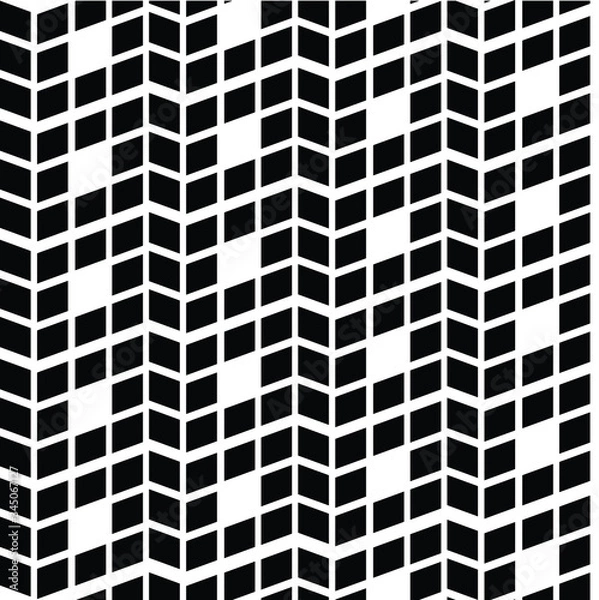 Obraz abstract architecture background with blocks bricks and windows black and white pattern