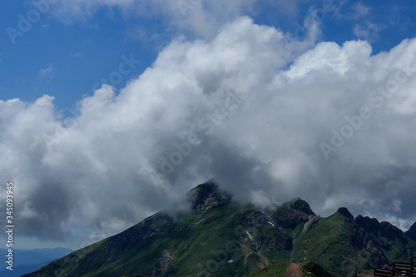Obraz clouds in the mountains