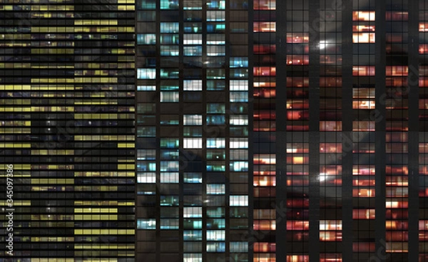 Obraz city office building windows front