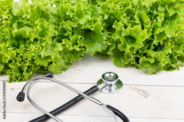 Fototapeta 聴診器　ダイエット　医療イメージ