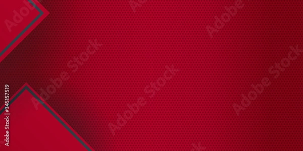 Fototapeta Red and black waves background material banner design. Vector illustration for presentation design, poster, and much more