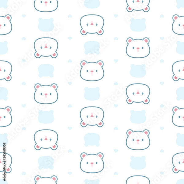 Obraz Adorable bear seamless pattern background
