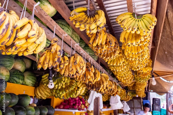Fototapeta セブ島　市場　ストリート