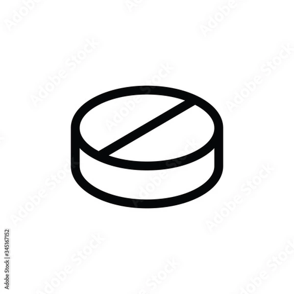 Obraz Round Pill icon vector logo design trendy