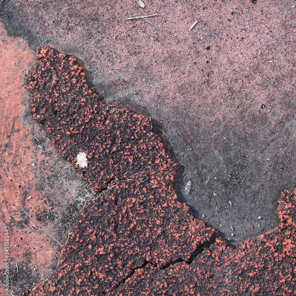 Fototapeta The surface of the old track