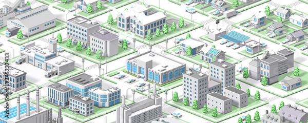 Obraz isometric town_3