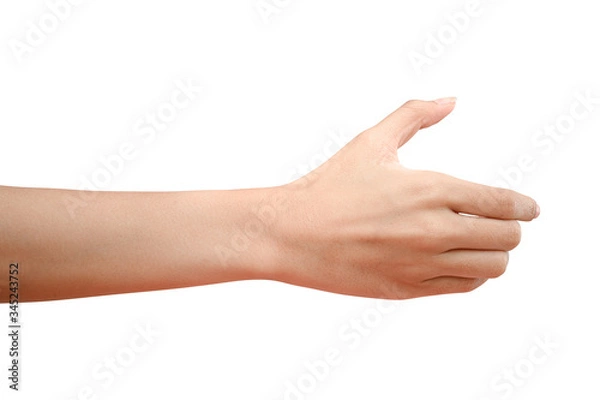 Obraz hand holding something like a bottle or can