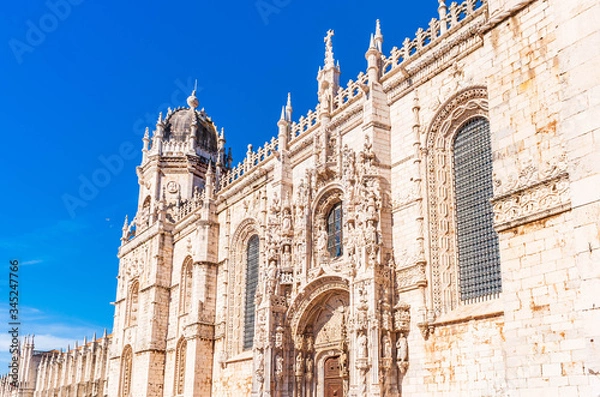 Obraz The Jeronimos Monastery of the Order of Saint Jerome in Lisbon in Portugal