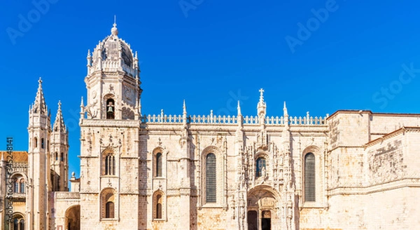 Obraz The Jeronimos Monastery of the Order of Saint Jerome in Lisbon in Portugal