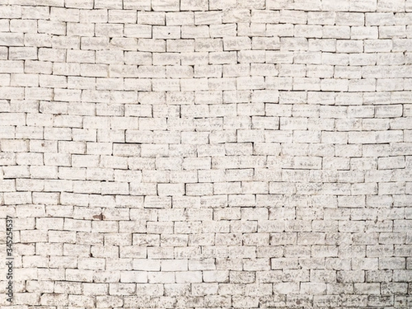 Obraz White brick wall texture or background