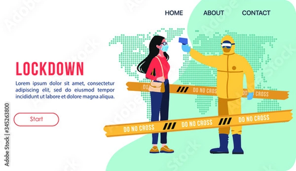 Fototapeta healthcare providers are working on disinfection to slow the spread of COVID-19 for sufficient healthcare potential. spraying disinfectant all over the place to avoid spreading virus. Web page templat