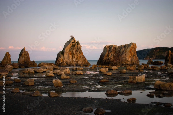 Fototapeta 橋杭岩　夕景