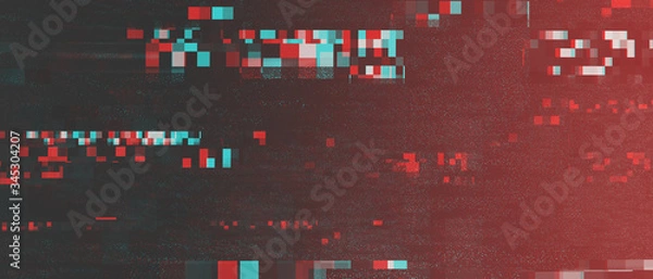 Obraz Hacked damaged computer screen