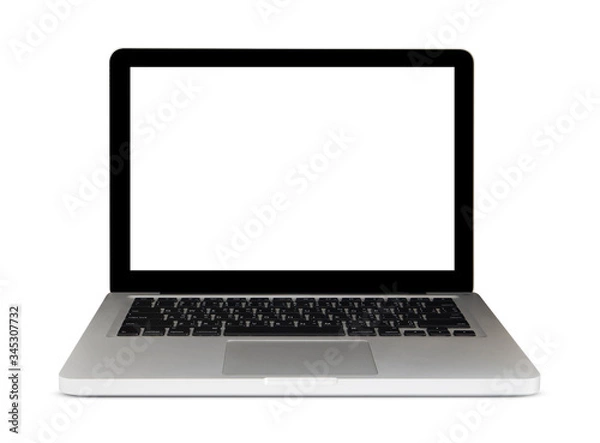 Obraz Isolated laptop on white background.