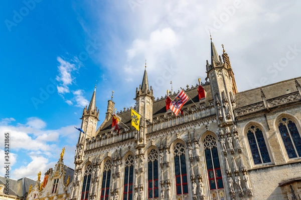 Obraz Ypres Cloth Hall on Market Square in Bruges, Belgium