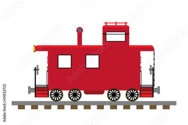Obraz Train caboose illustration