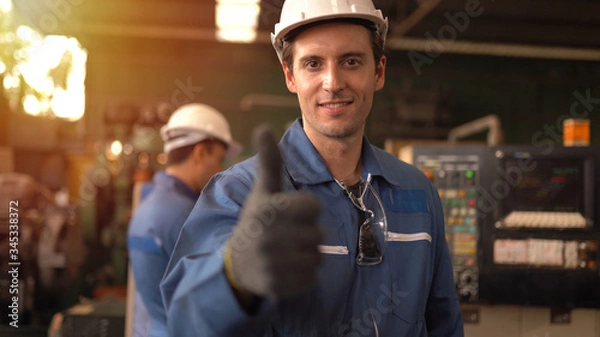 Obraz Portrait of engineer man posing