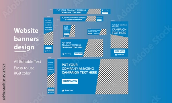 Obraz 9 Minimal Website Banners Design