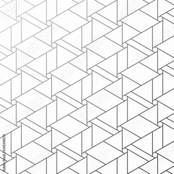 Fototapeta Geometric linear vector pattern with triangle, hexagon and trapezium square shape . Graphic clean design for fabric, event, wallpaper etc. pattern is on swatches panel.