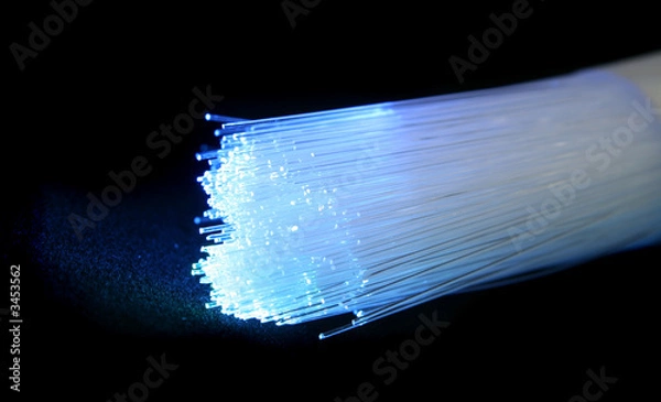 Fototapeta Fiber Optic Computer Cables end on