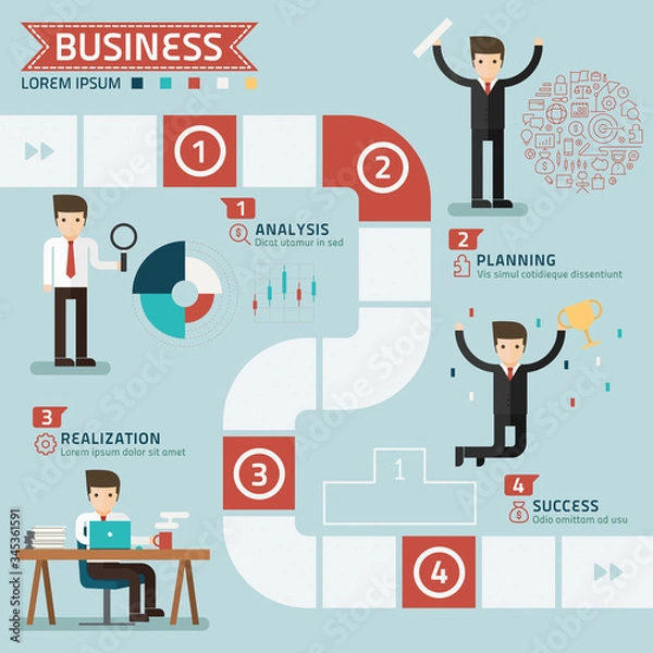 Obraz step for success business concept