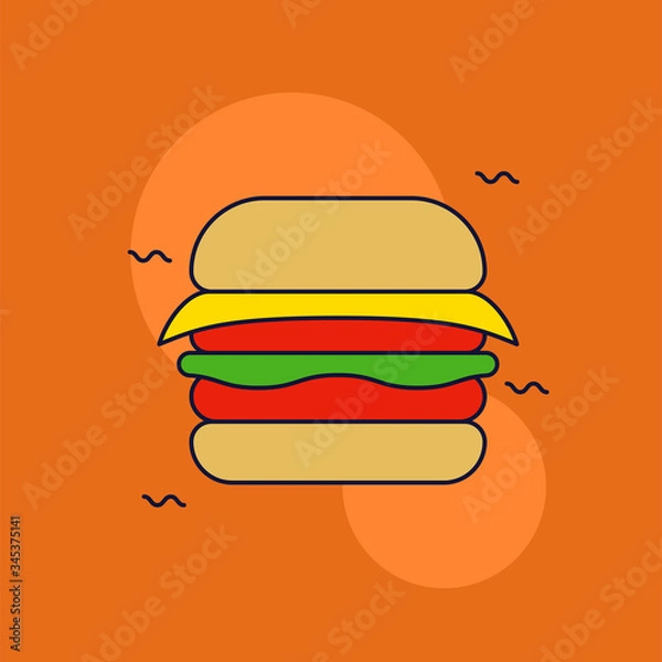 Fototapeta on orange background