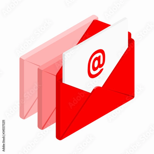 Fototapeta isometric email concept