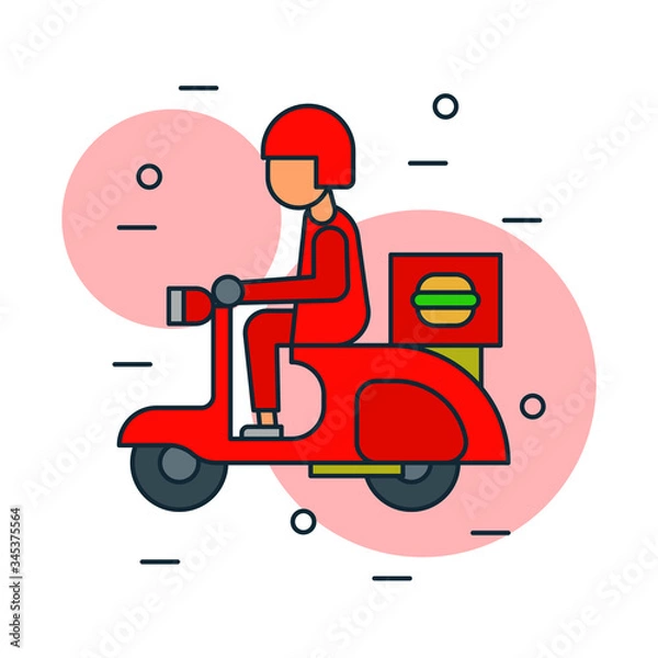 Fototapeta Delivery vector illustration