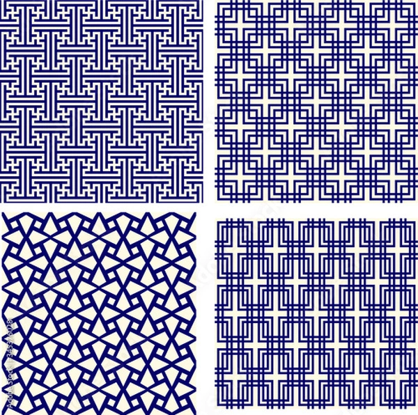 Fototapeta seamless pattern with geometric elements