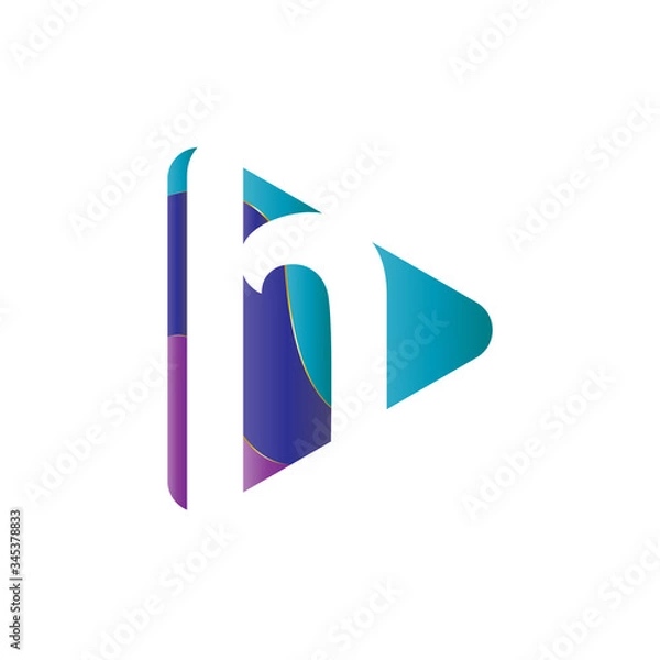 Fototapeta Elegant vector illustration of a triangle with the initials creative logo design