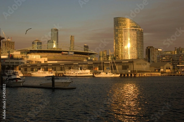Obraz a dusk view of melbourne docklands