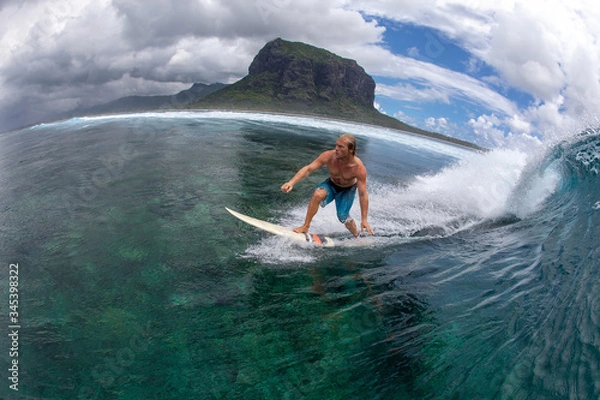 Obraz surfing in Mauritius