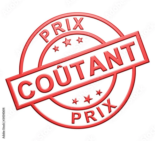 Obraz "Prix Coûtant" Cachet