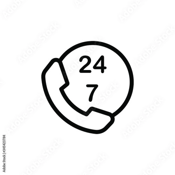 Obraz 24/7 icon label tag template