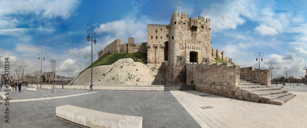 Obraz Aleppo castle in panoramic view 