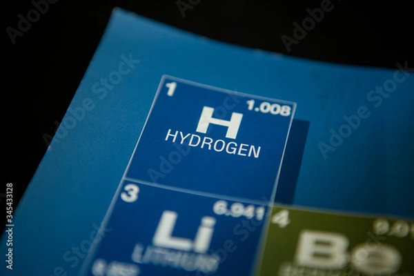 Obraz Hydrogen on the periodic table of elements