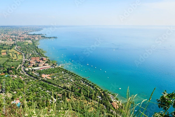 Fototapeta View to the south-east part of Garda lake