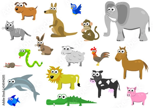 Obraz Zwierzęta z kreskówek