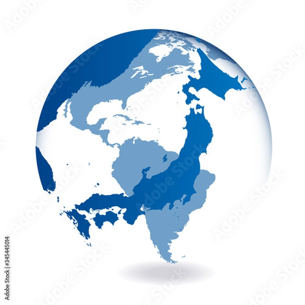 Fototapeta 地球　世界　地図　アイコン