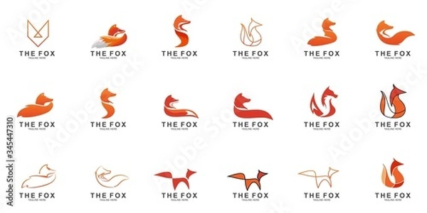 Obraz Set of Fox logo