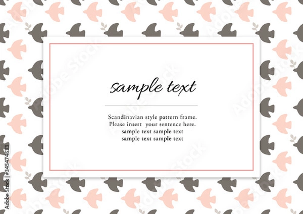 Obraz 北欧風パターンのフレーム