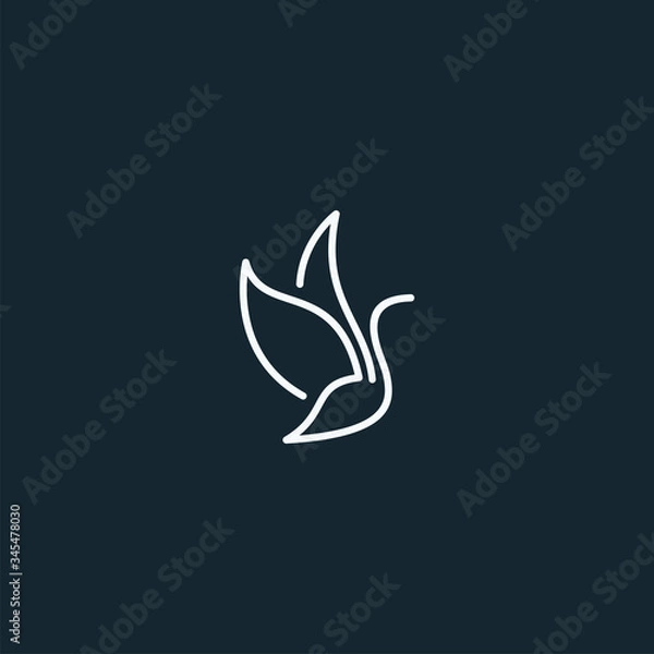 Fototapeta Bird logo design vector template