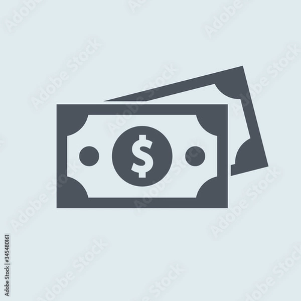Obraz dollar bill icon. Vector flat simple symbol