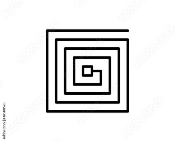 Fototapeta Chip line icon.