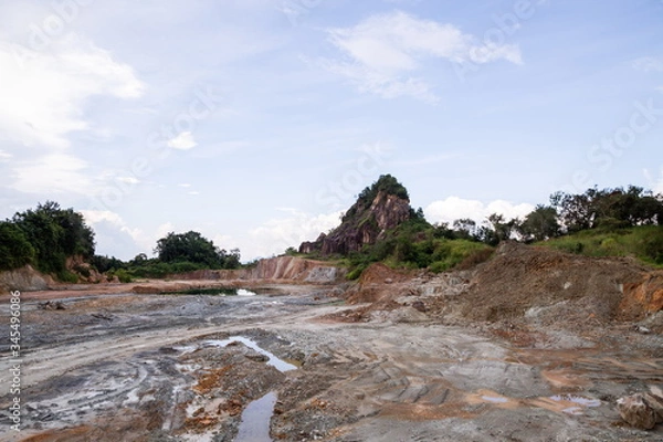 Obraz grand canyon dry river in mountain .