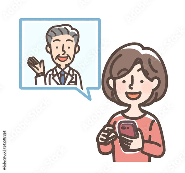 Fototapeta オンライン診療　女性