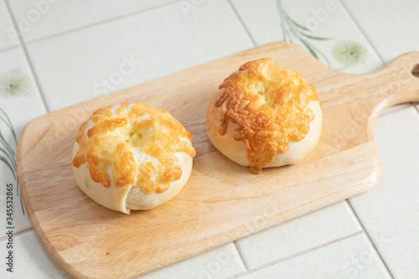 Obraz 自宅でパン作り　チーズベーグル